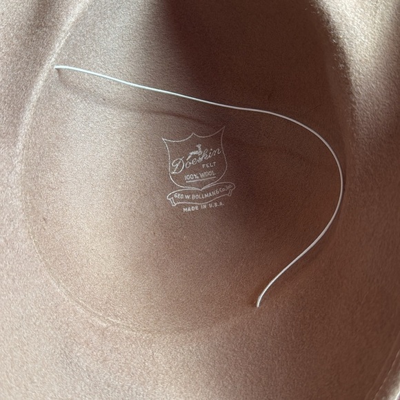 DOESKIN Stylish Tan Wool Hat with Feather Accent - Picture 4 of 6